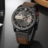 CURREN 8301 Men’s PU Leather Quartz Watch