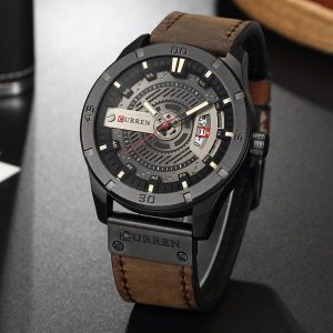 CURREN 8301 Men’s PU Leather Quartz Watch