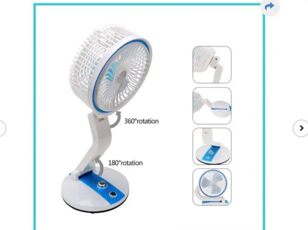 LR Rechargeable Folding LED Fan Light - Image 5