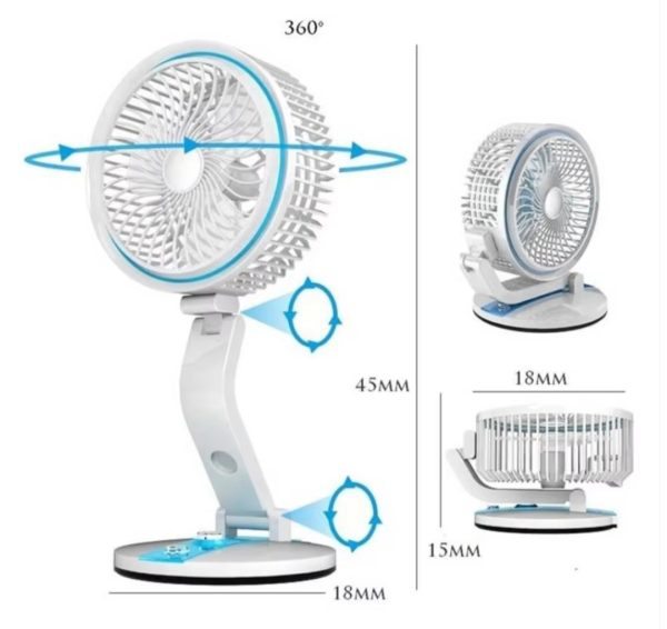 LR Rechargeable Folding LED Fan Light - Image 7