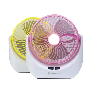 Lithium Rechargeable Mini Table Fan With LED Light - 1880